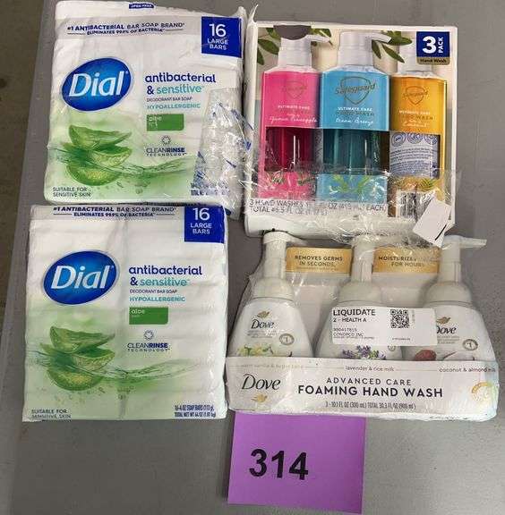 4PC SOAP LOT - DOVE, DIAL & SAFEGUARD