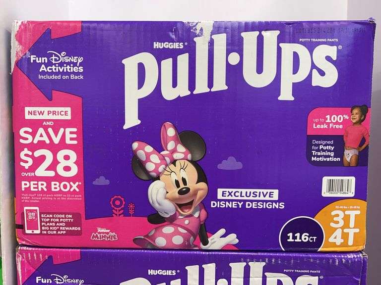 (2) BOXES OF HUGGIES PULL UPS DIAPERS - SIZE 3T/4T