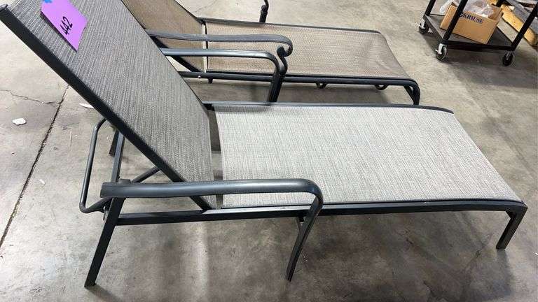 AS IS - (2) ALL WEATHER PATIO CHAISE LOUNGES