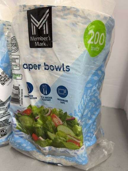 7PC SERVEWARE LOT - PAPER BOWLS & PLASTIC PLATES