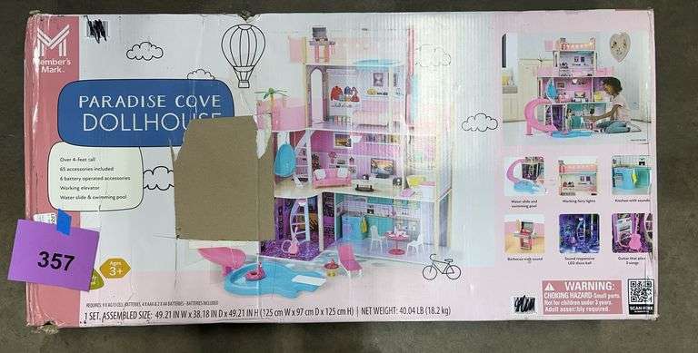 AS IS - KIDS PARADISE COVE DOLLHOUSE IN BOX