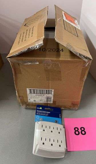 (24) LEVITON GROUNDED 6 OUTLET ADAPTERS