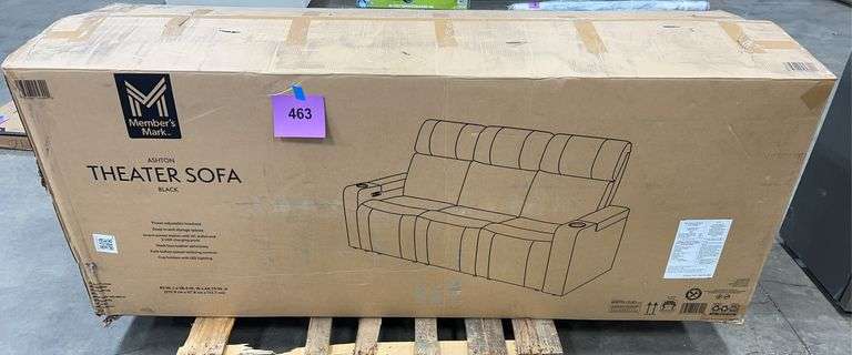 ASTHON THEATER SOFA IN BOX - BLACK