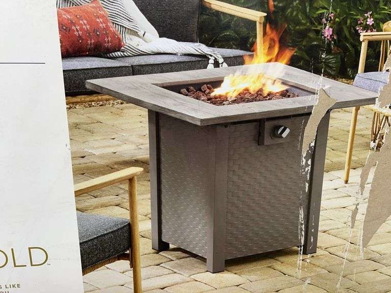 THRESHOLD 30" SQUARE OUTDOOR GAS FIRE TABLE IN BOX