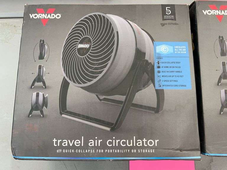 (2) VORNADO TRAVEL AIR CIRCULATORS IN BOXES