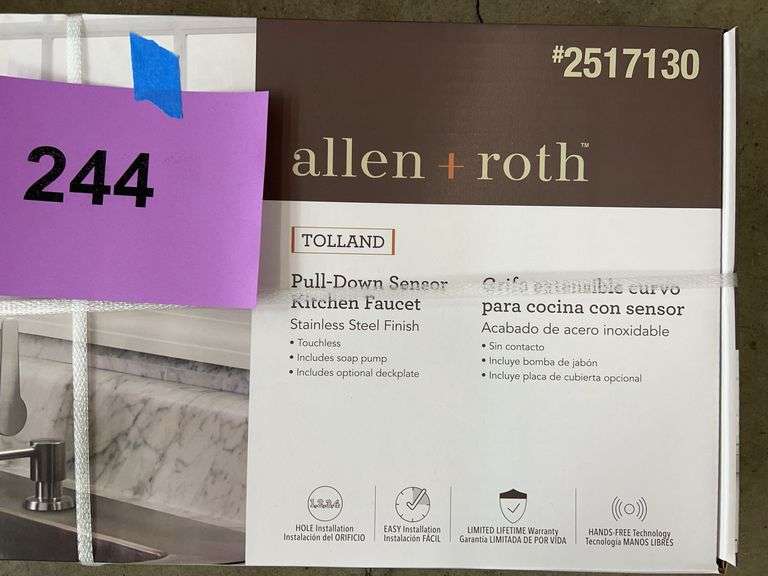 NEW ALLEN + ROTH PULL DOWN KITCHEN FAUCET IN BOX
