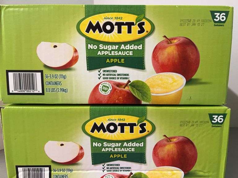 (2) BOXES OF MOTTS APPLESAUCE CUPS