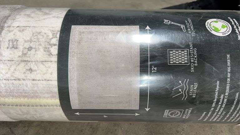 EVERWASH 9FTx12FT WASHABLE AREA RUG