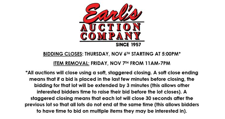 ENDS THURSDAY! ONLINE AUCTION 11/3-11/6 (PINK)