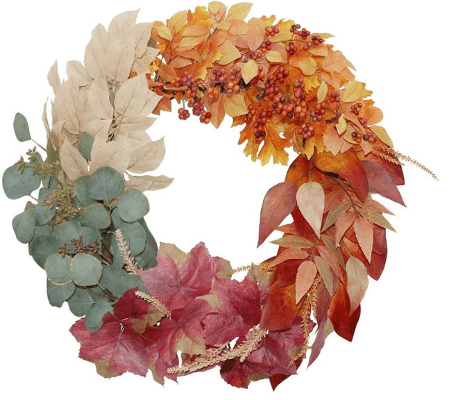 26" HARVEST WREATH IN BOX - EUCALYPTUS