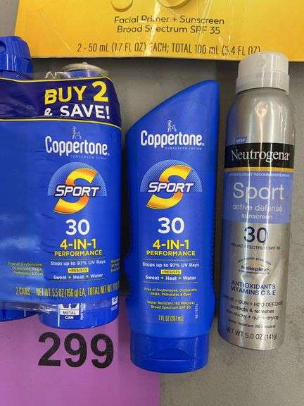 4PC SUNSCREEN LOT - SEE PHOTOS