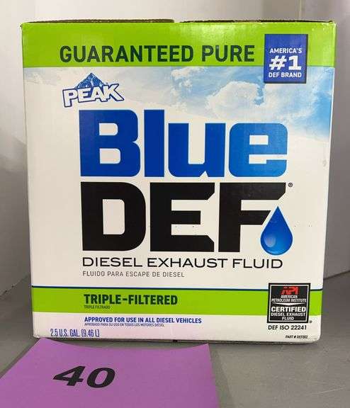 JUG OF PEAK BLUE DEF DIESEL EXHAUST FLUID