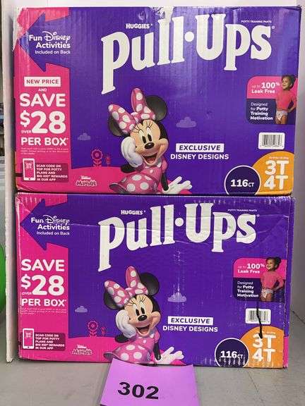 (2) BOXES OF HUGGIES PULL UPS DIAPERS - SIZE 3T/4T