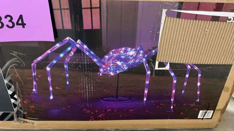 PRE LIT PRISMATIC SPIDER IN BOX