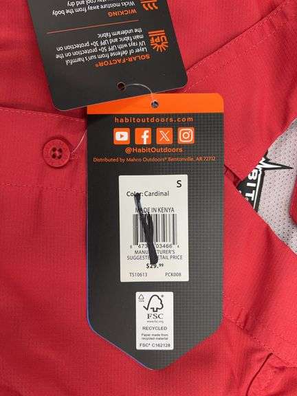 (2) MENS HABIT COASTAL VILLA RIVER SHIRTS - SIZE S