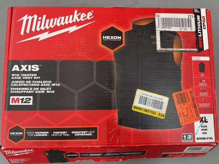 MILWAUKEE AXIS M12 HEATED VEST KIT IN BOX SIZE XL