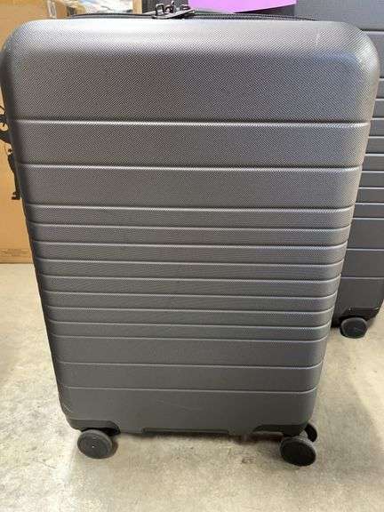 AS IS - 2PC HARDSHELL LUGGAGE SET - GREY