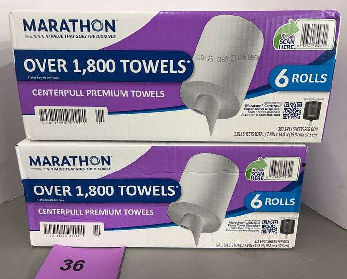 (2) BOXES OF MARATHON PAPER TOWELS