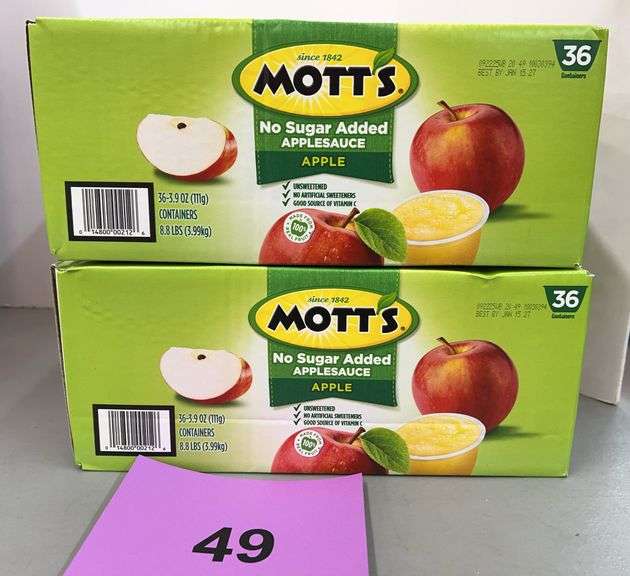 (2) BOXES OF MOTTS APPLESAUCE CUPS