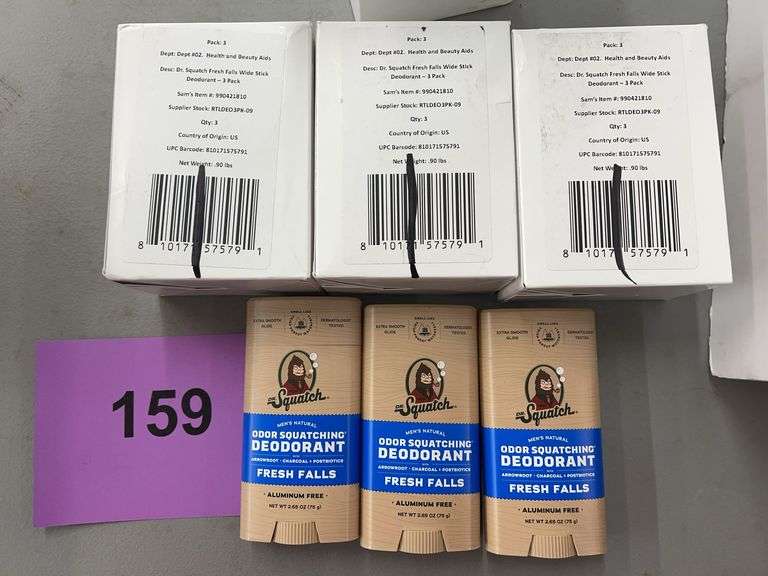 (12) STICKS OF DR SQUATCH DEODORANT