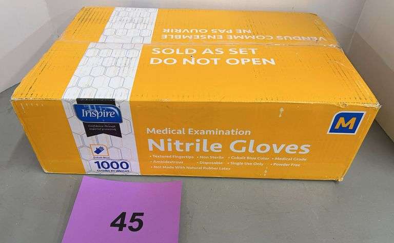 BOX OF INSPIRE NITRILE GLOVES - SIZE M