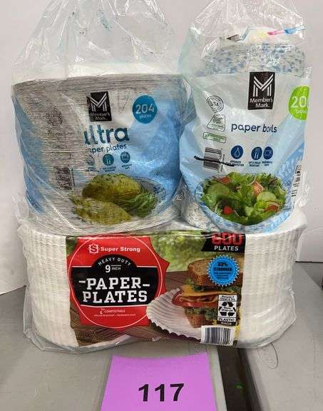 (3) PACKS OF PAPER PLATES/ BOWLS