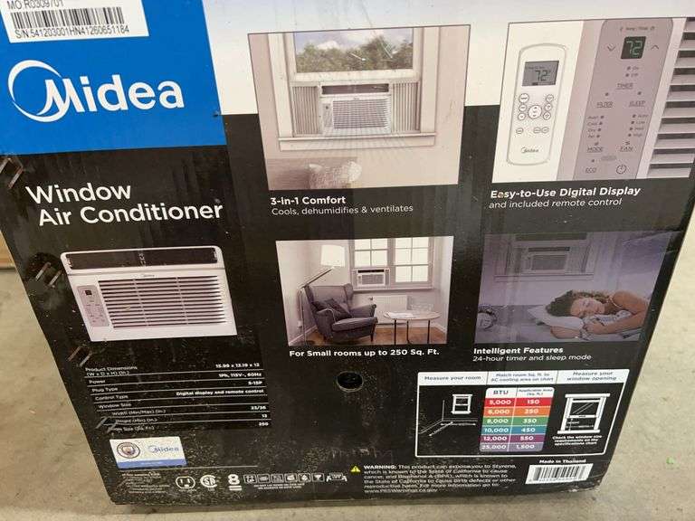 MIDEA WINDOW AIR CONDITIONER IN BOX