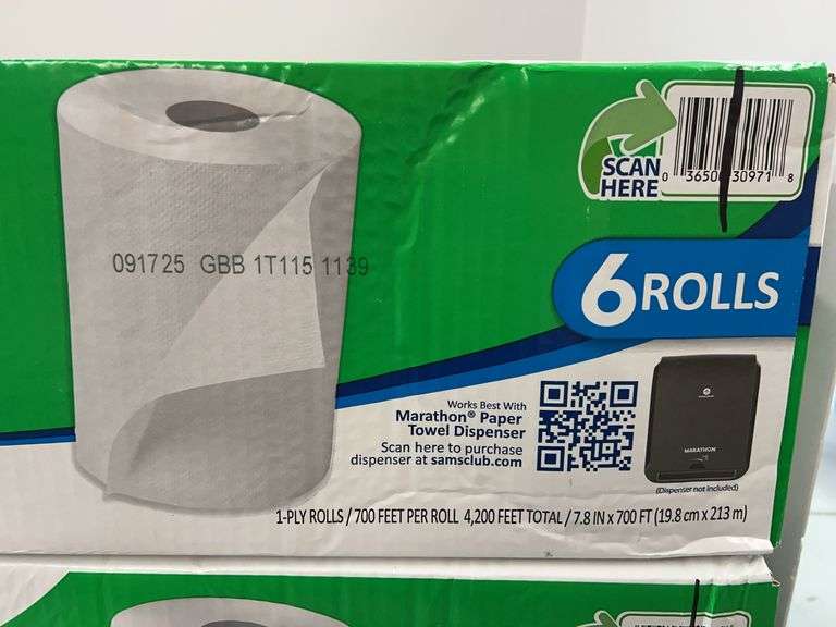 (2) BOXES OF MARATHON PAPER TOWELS