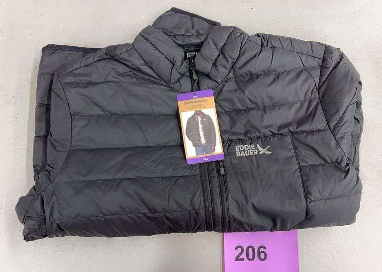 MENS EDDIE BAUER DOWN PACKABLE JACKET - SIZE XXL
