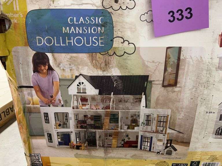 AS IS - KIDS CLASSIC MANSION DOLLHOUSE IN BOX