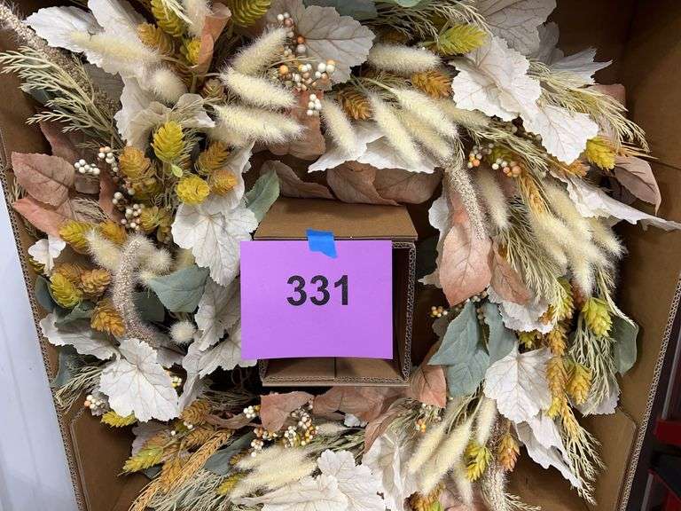 30" HARVEST WREATH - CATTAILS