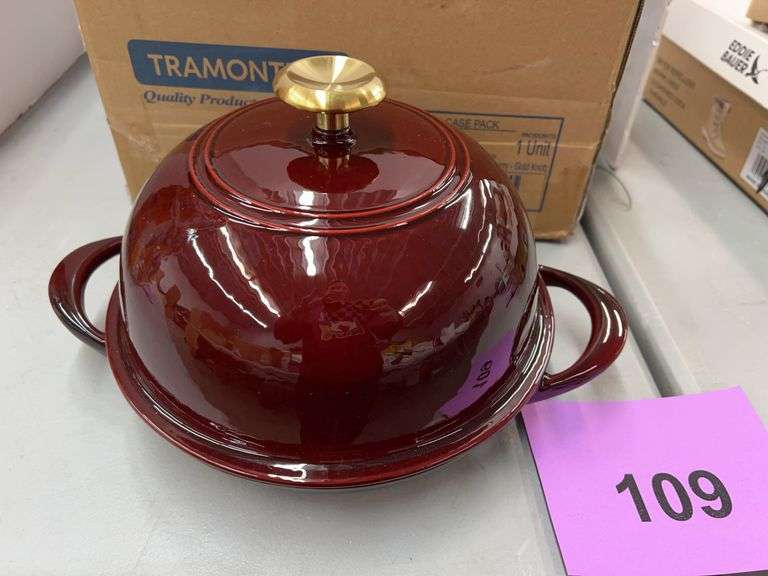 TRAMONTINA 9.5" BREAD OVEN W/ BOX - CRANBERRY