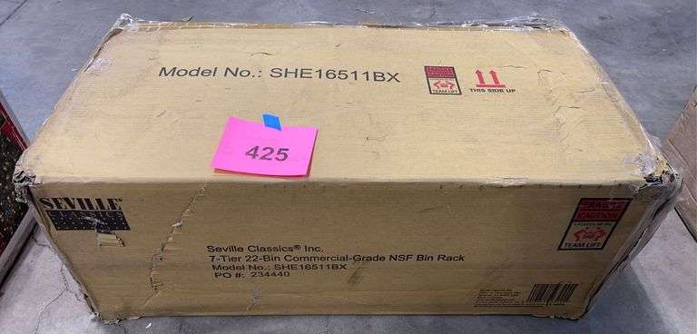 SEVILLE CLASSICS 7 TIER 21 BIN RACK IN BOX
