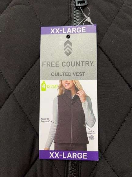 WOMENS FREE COUNTRY QUILTED VEST - SIZE XXL