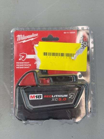 MILWAUKEE M18 RED LITHIUM XC 5.0 BATTERY