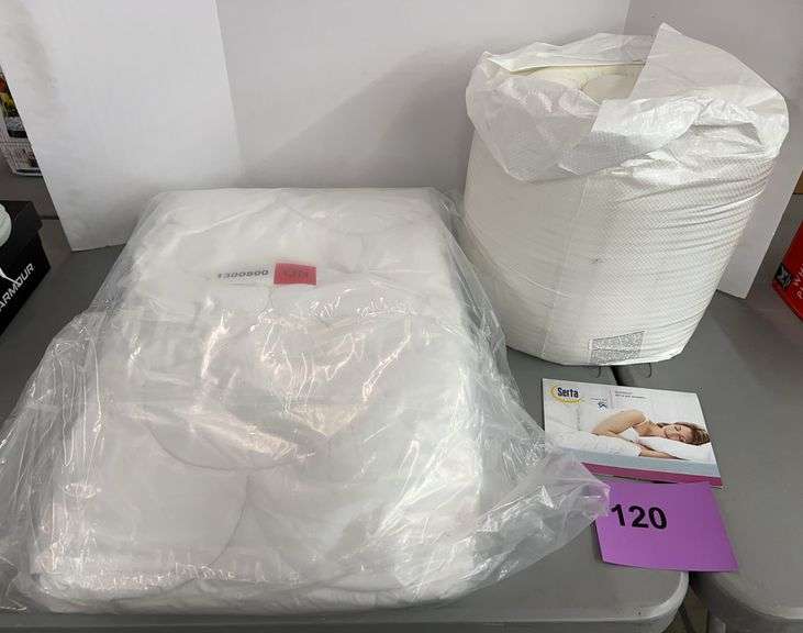 SERTA QUEEN SIZE MATTRESS TOPPER W/ COVER