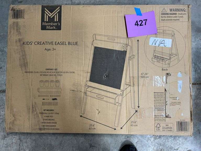 KIDS CREATIVE EASEL IN BOX - BLUE