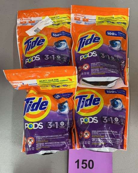 (4) BAGS OF TIDE PODS