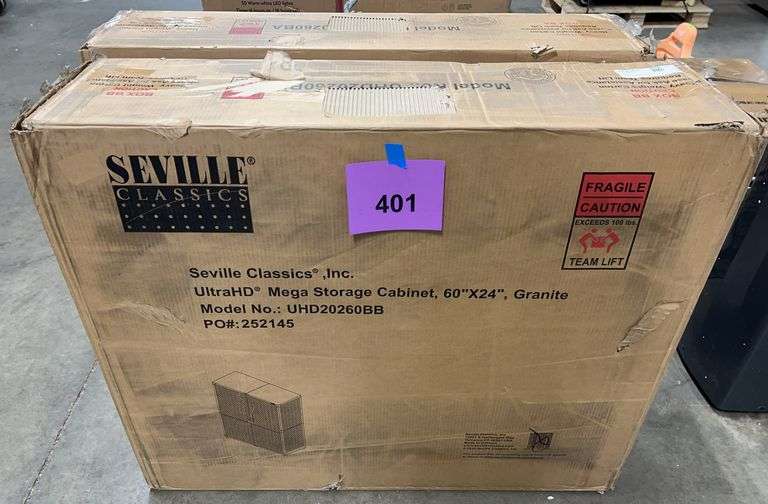 SEVILLE CLASSICS MEGA STORAGE CABINET IN BOXES - GRANITE