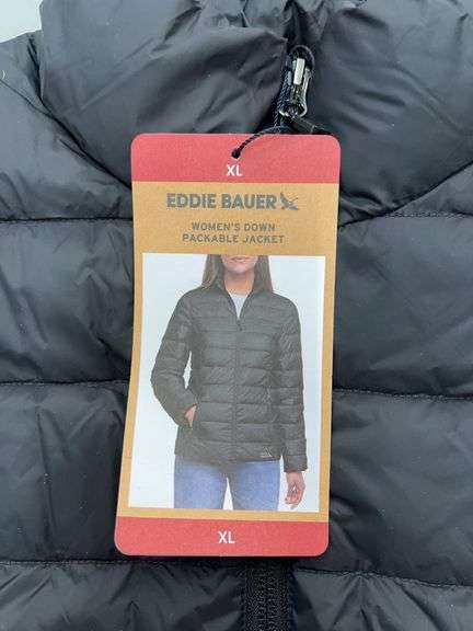 WOMENS EDDIE BAUER DOWN PACKABLE JACKET - SIZE XL