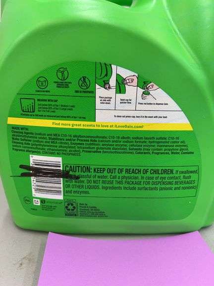 (2) JUGS OF GAIN DETERGENT