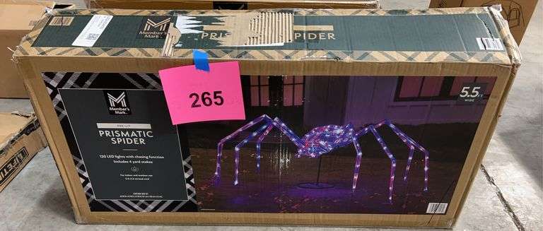 PRE LIT PRISMATIC SPIDER IN BOX