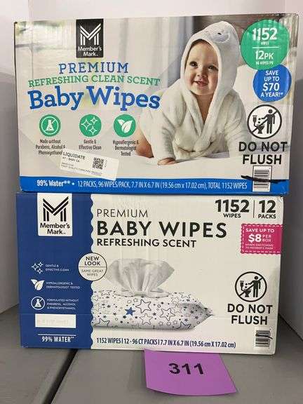 (2) BOXES OF BABY WIPES