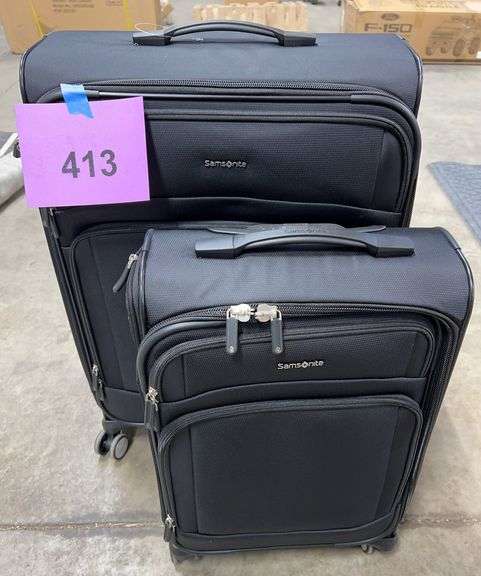 SAMSONITE 2PC SOFTSHELL LUGGAGE SET - BLACK