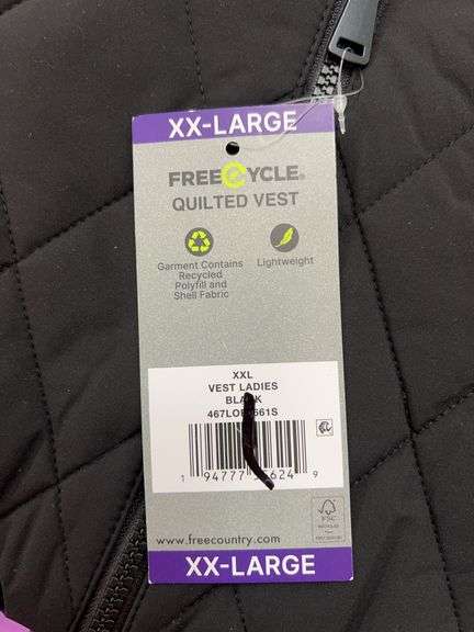 WOMENS FREE COUNTRY QUILTED VEST - SIZE XXL