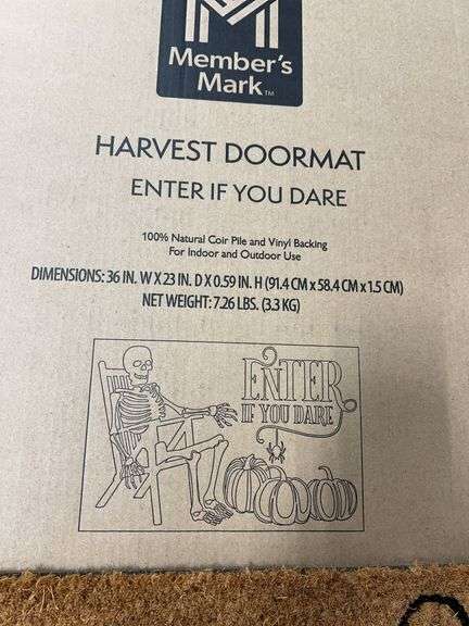 (2) HARVEST DOORMATS - ENTER IF YOU DARE