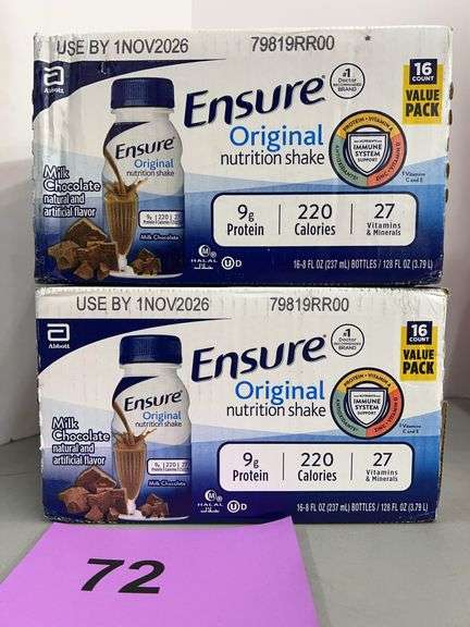 (2) BOXES OF ENSURE NUTRITION SHAKES