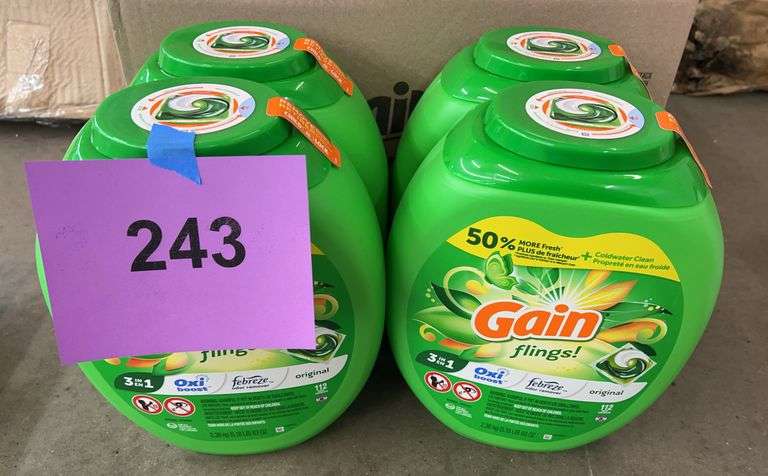 (4) PACKS OF GAIN FLINGS