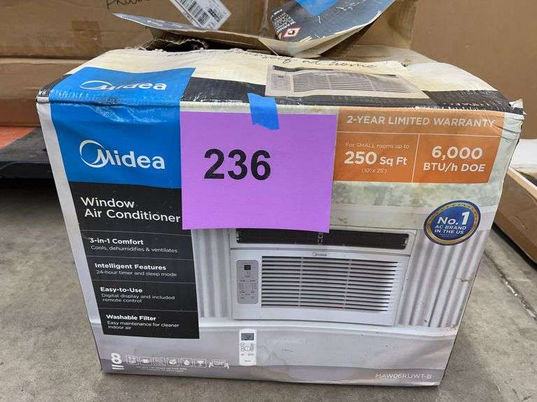 AS IS - MIDEA WINDOW AIR CONDITIONER IN BOX