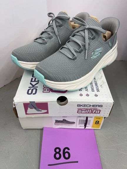 WOMENS SKECHERS SWIFT FIT SNEAKERS - SIZE 8